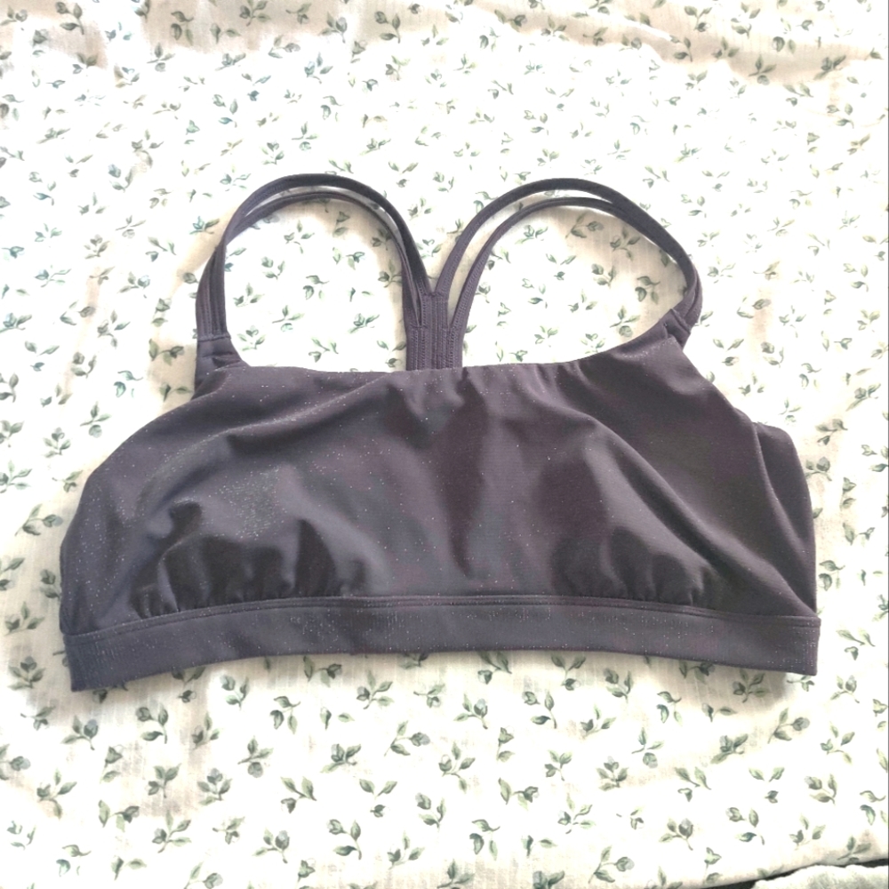 all in motion XXL purple sparkle sports bra